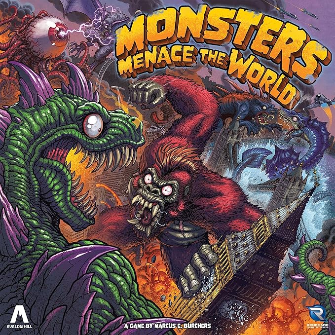 Renegade Game Studios Monsters Menace the World Strategy Board Game with Miniatures 2-4 Players Ages 14+