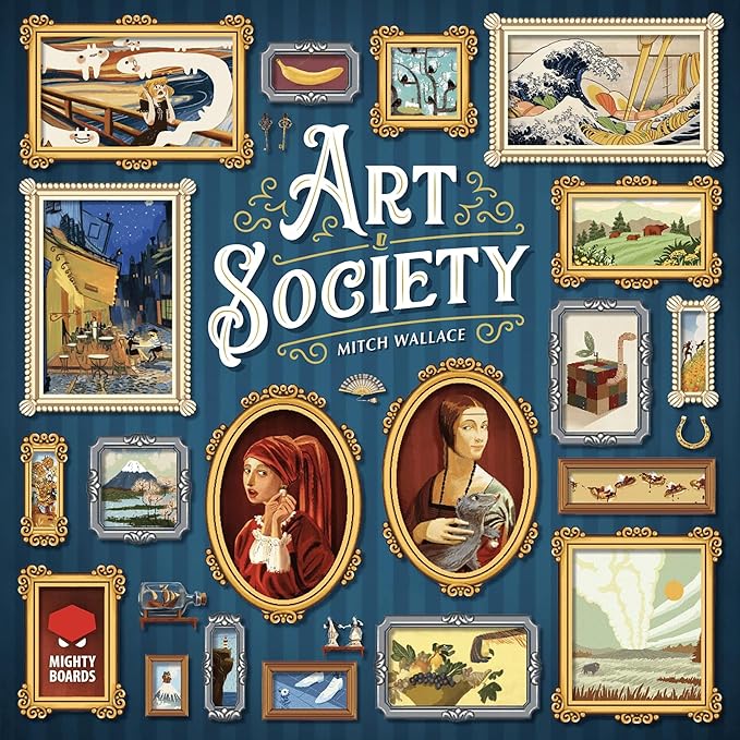 Mighty Boards: Art Society - Collection Board Game Bid At Auctions Collect &amp Display Your Art Ages 10+ 2-4 Players 30-60 Min