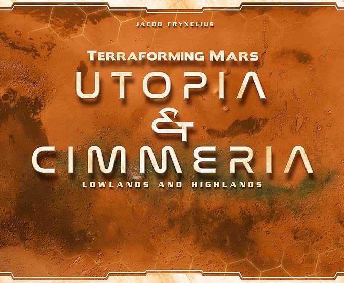 Terraforming Mars Utopia &amp Cimmeria - Double-Sided Game Board with New Maps and Awards - for Ages 12+ and 1 to 5 Players