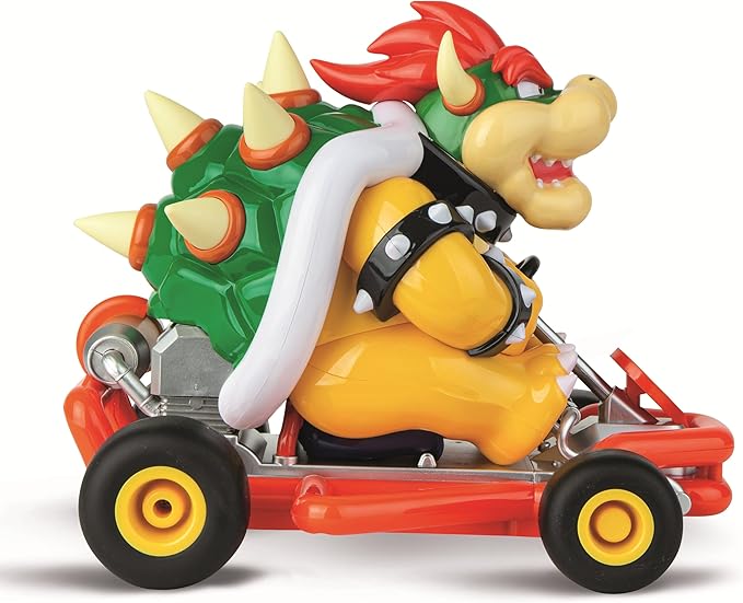 Carrera 200981P RC Official Licensed Mario Kart Pipe Kart Bowser 1:18 Scale 2.4 Ghz Remote Radio Control Car with Rechargeable LiFePO4 Battery - Kids Toys Boys/Girls