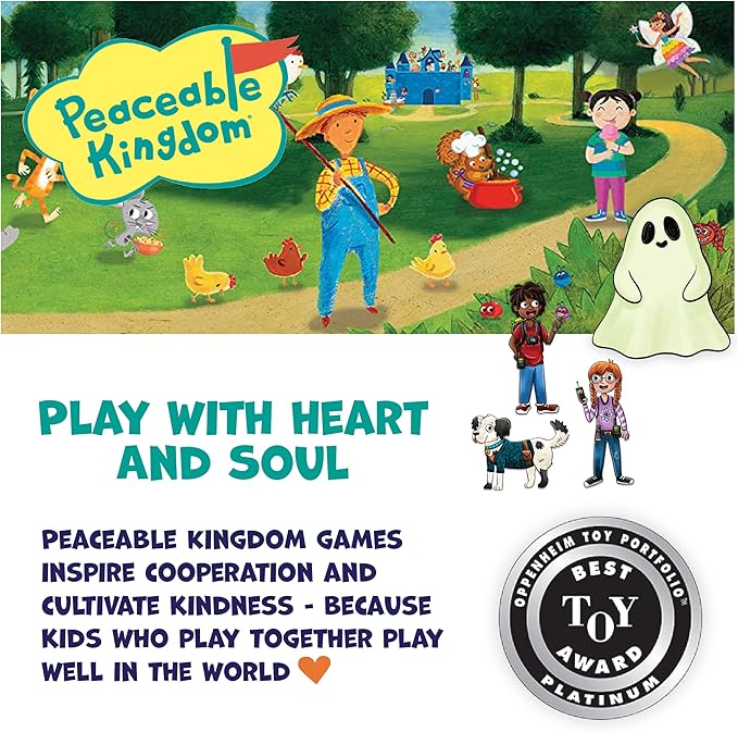 Peaceable Kingdom Ghost in The Attic - Cooperative Board Game for Family Game Night – Unique Glow-in-The-Dark Board Game - Great for Kids Ages 5 &amp Up