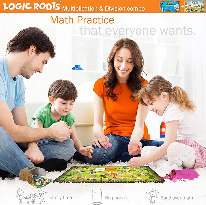 Two Math Games for Kids - Learn Addition Subtraction and Multiplication Table | Educational Games for Kids 5 and up for Kids (Pet Me + Monster Sock Factory)