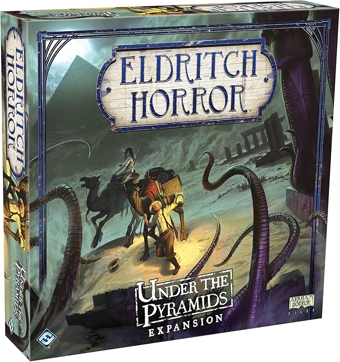Eldritch Horror Under the Pyramids Board Game EXPANSION - Unearth Ancient Secrets in Egypt! Mystery Game for Adults Ages 14+ 1-8 Players 2-4 Hour Playtime Made by Fantasy Flight Games