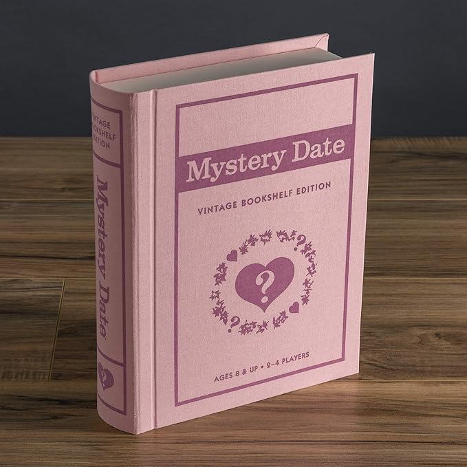WS Game Company Mystery Date Vintage Bookshelf Edition Vintage Board Games Collection Fabric Box Retro 1960s Family Game Night Favorite Ages 8+