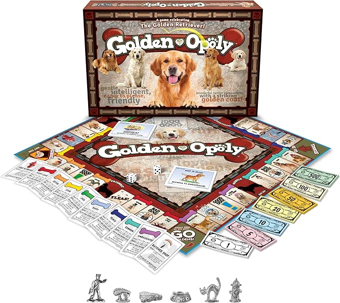Late for The Sky Golden Retriever-Opoly Dog Board Game Family Strategy Game for 2–6 Players Ages 8+ Opoly-Style Gameplay Gift for Dog Lovers Classic Property Trading Fun