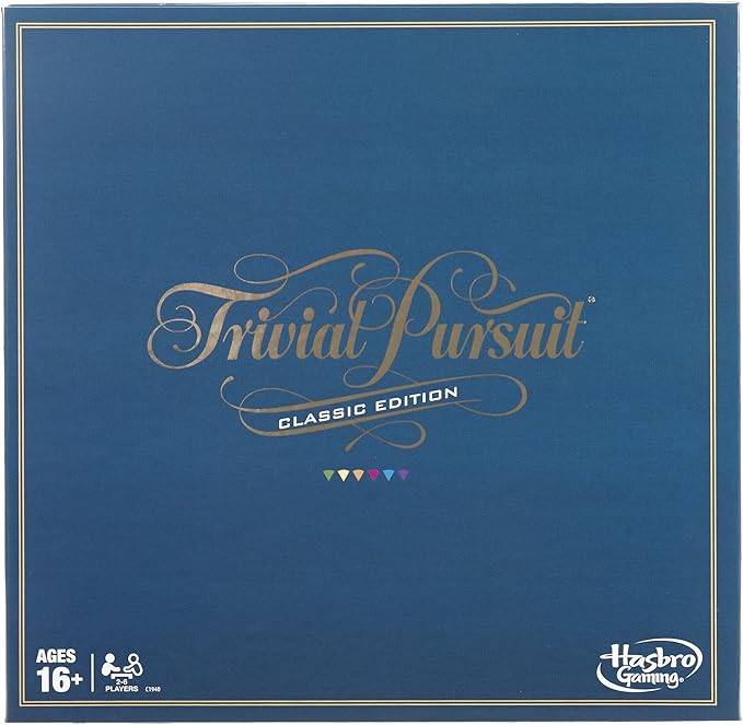 Trivial Pursuit Classic Edition Board Game for Adults and Teens Ages 16 and Up Trivia Game for 2-6 Players