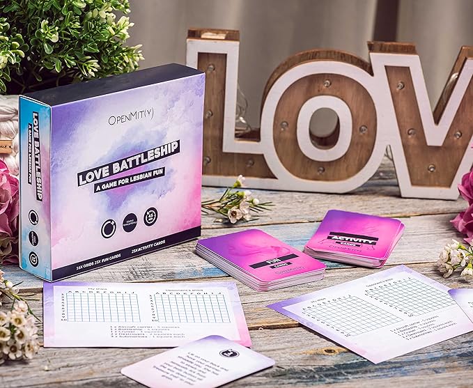 OpenMity Love Battleship – Fun &amp Playful Game for Lesbian Couples – Cute Game for Date Night Ideas