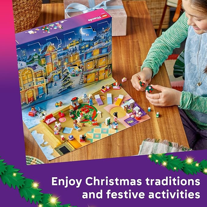 LEGO Friends Advent Calendar 2025 Building Toy - Holiday Countdown Set for Girls &amp Boys Ages 6+ - 24 Buildable Surprises 5 Minidolls &amp 5 Pets - Kids Gift Idea for Christmas - 42668