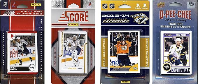 NHL Nashville Predators 4 Different Licensed Trading Card Team Sets Brown One Size