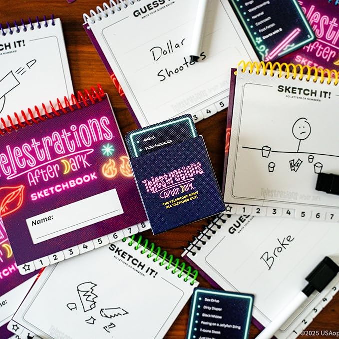 Telestrations: After Dark 8 Player 2nd Edition Board Game Adults-Only Laugh Out Loud Must Have Party Game Sketch What You Read &amp Guess What You Saw New Look Same NSFW Fun 4-8 Players Ages 18
