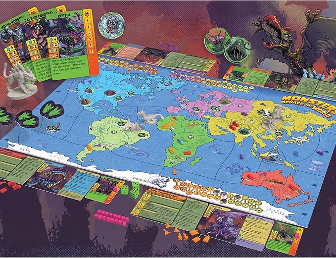Renegade Game Studios Monsters Menace the World Strategy Board Game with Miniatures 2-4 Players Ages 14+