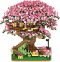 Cherry Blossom Bonsai Tree Mini Micro Building Set Japanese Sakura Tree House Model Sets for Adults Flowers House Mini Bricks Building Kit Creative Gift Toys for Teens 14 (2138PCS)