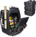ENHANCE Board Game Backpack - Reinforced Rigid Board Game Storage with Padded Shoulder Straps Carrying Handle and Accessories Pockets for Dice Cards More - Fits and Protects Tabletop Adventures