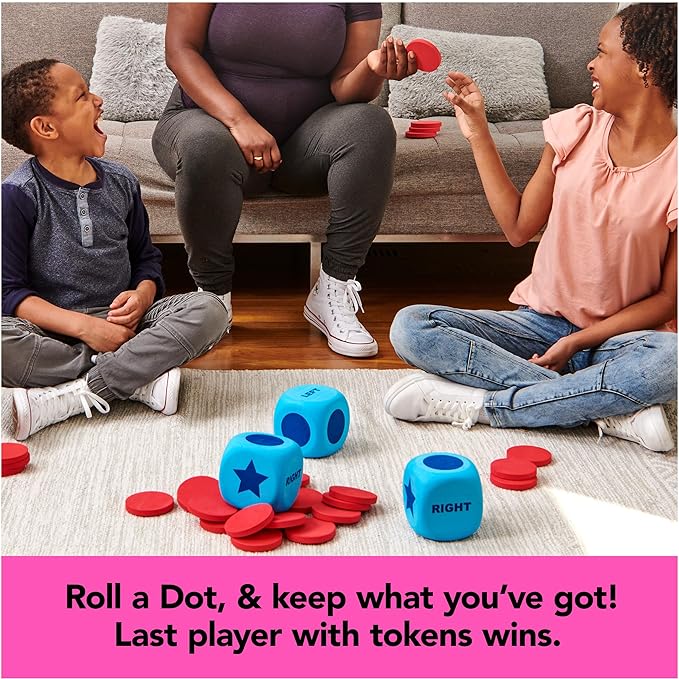 Spin Master Games Left Center Right Giant Edition Family Game for Indoor &amp Outdoor Fun with Big Oversized Board Easter Gift 2-4 Players Ages 6 &amp Up