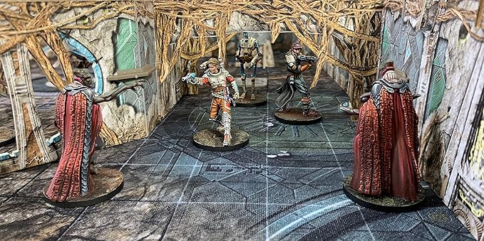 Battle Systems - Modular Tabletop 3D Gaming Sci-Fi Terrain - Perfect for 28mm-35mm Miniatures and Figures - No Painting Required - Science Fiction Aliens 40K Wargame - (Alien Catacombs)