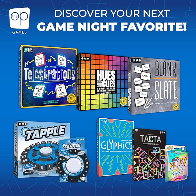USAOPOLY BLANK SLATE Where Great Minds Think Alike Fun Family-Friendly Board Game Word Association Party Game Easy to Learn Fun to Play Family Game Night 3-8 Players Ages 8+