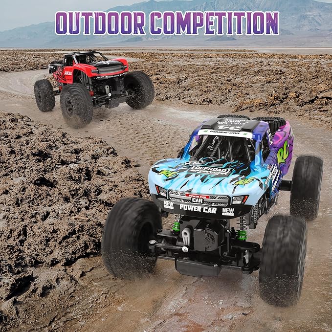 Remote Control Truck1:12 4x4 Offroad Waterproof RC Trucks Large Amphibious Remote Control CarDual Motors Crawler Vehicle Monster Toys with 2 Rechargeable Batteries Best Gift for Kids Adults
