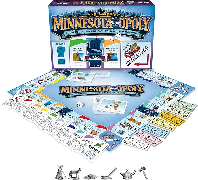 Late for The Sky Minnesota-Opoly Board Game State-Themed Family Strategy Game Night for 2-6 Players Ages 8+ Traditional or 1-Hour Play Land of 10000 Lakes Fun