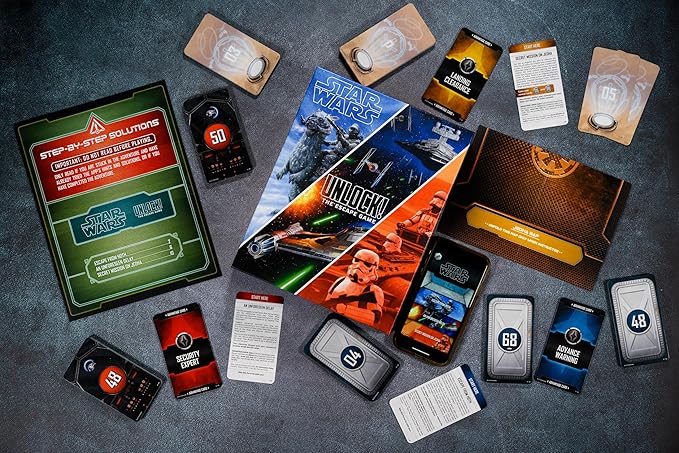 Asmodee Star Wars UNLOCK! The Escape Game - Embark on Epic Escape Room Adventures in a Galaxy Far Far Away Cooperative Game for Kids &amp Adults Ages 10+ 1-6 Players 1 Hour Playtime