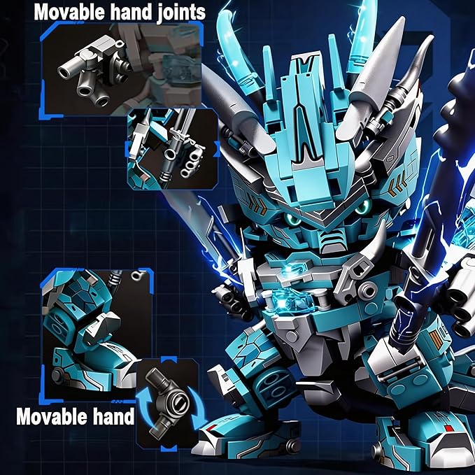 Dragon Mecha TransformingMechanical Robot Dragon-Shaped Model Building Block Toy Set Cool Warrior Suitable as a Christmas Birthday Gift for Adults or Children