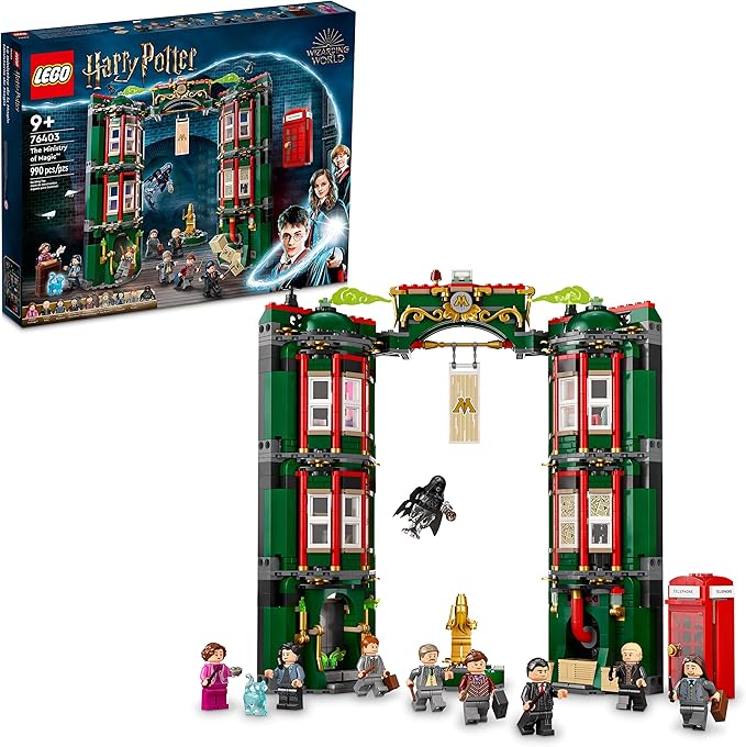 LEGO Harry Potter The Ministry of Magic Building Toy 76403 Large Modular Building Set with 12 Minifigures Harry Potter Gift Idea for Kids Boys Girls Age 9+ Collectible Wizarding World Buildking Kit