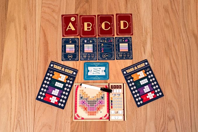 Take a Seat by 25th Century Games | Strategic Theater Seating Board Game | Share &amp Write Mechanic. Celebrity Reservations | Objective Cards &amp Usher Bonuses for 2-5 Players