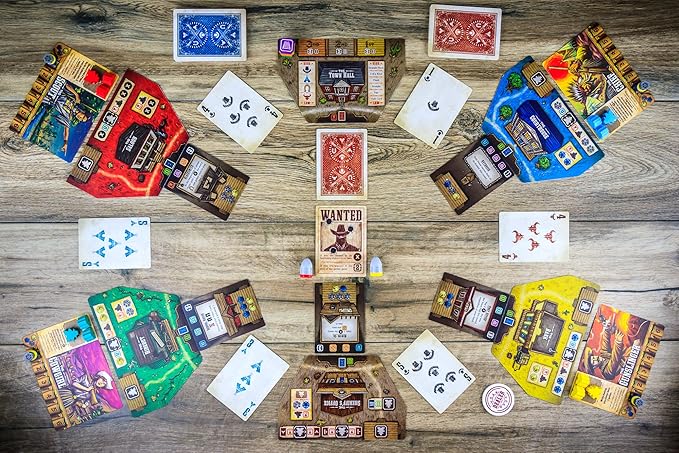 Gamelyn Games Tiny Epic Western: A Boomtown Board Game with A Poker Twist in The Wild West