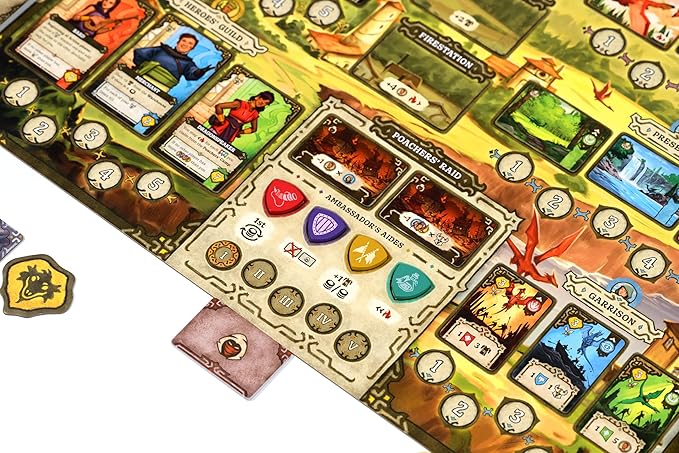 Mindclash Games Emberheart – Mid-Weight Worker Placement &amp Dragon Rescue Strategy Board Game | 2-4 Players | 60-90 Min Playtime | Fantasy Strategy Adventure