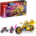 LEGO NINJAGO Jay's Golden Dragon Set 71768 Toy Motorcycle with Dragon Spider Figure and Jay Minifigure Birthday Gift Idea for Kids 7 Plus