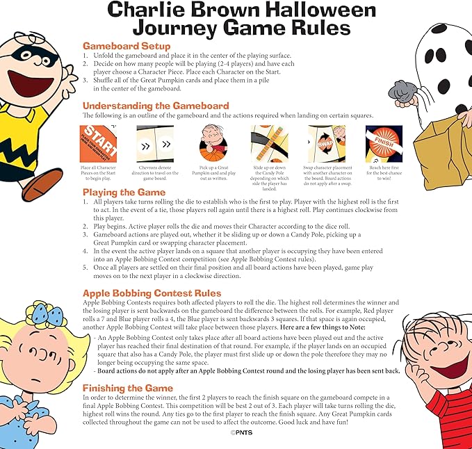 AQUARIUS Peanuts Great Pumpkin Board Game - Peanuts Themed Board Game - Fun Family Holiday Gift for Kids and Adults - Officially Licensed Peanuts Comics and Show Merchandise &amp Collectibles
