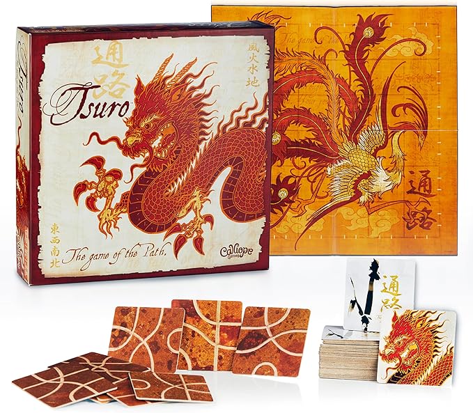 Calliope Tsuro - The Game of The Path - A Family Strategy Board Game For Adults and Kids 2-8 Players Ages 8 &amp Up