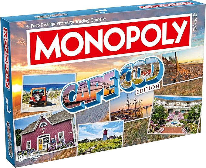 Monopoly Board Game Cape Cod Edition: 2-6 Players Family Board Games for Kids and Adults Board Games for Kids 8 and up for Kids and Adults Ideal for Game Night