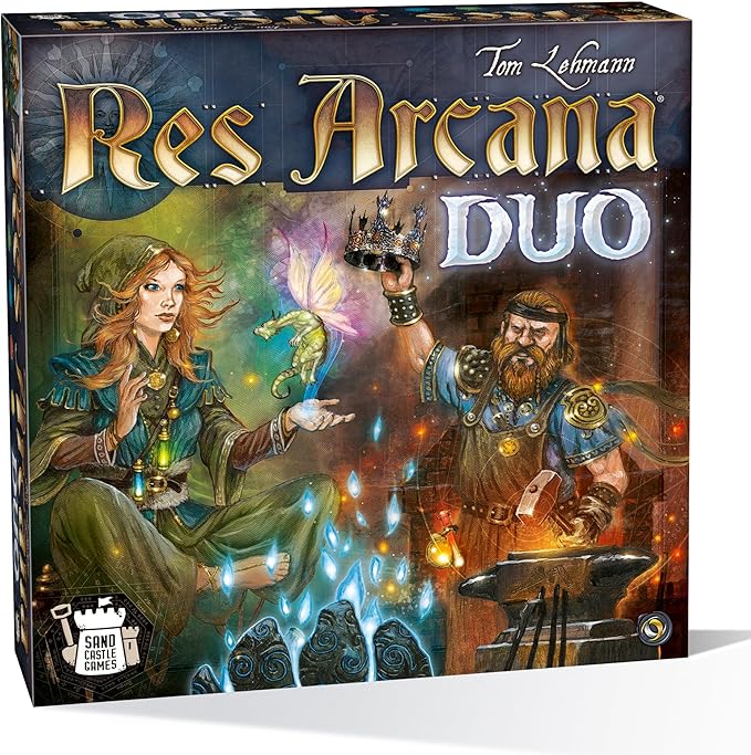 Res Arcana Duo Board Game - Strategic Two-Player Duel! Expandable Game System Fantasy Adventure Game for Kids &amp Adults Ages 14+ 2 Players 20 Min Playtime Made by Sand Castle Games