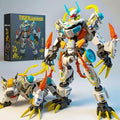 Mech Building Blocks Action Figure Toys 2in1 White Tiger Transforming Robot Building Set Converts to Tiger Model for Adults Kids Boys Ages 8+455 Pieces