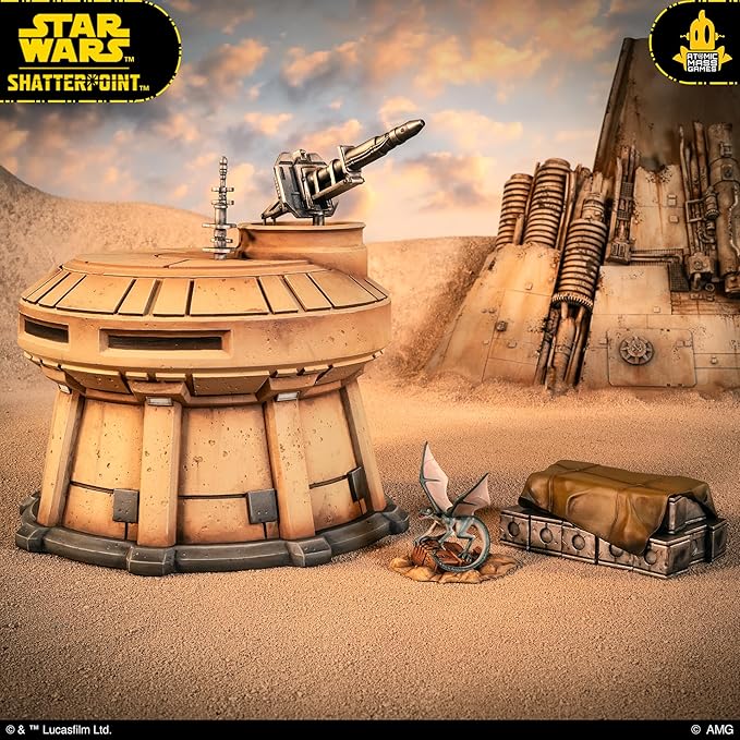 Asmodee Star Wars Shatterpoint Outer Rim Outpost Terrain Pack - Outpost Bunker Crate Stack &amp Bogwing Tabletop Miniatures Strategy Game for Kids &amp Adults Ages 14+ 2 Players 90 Min Playtime