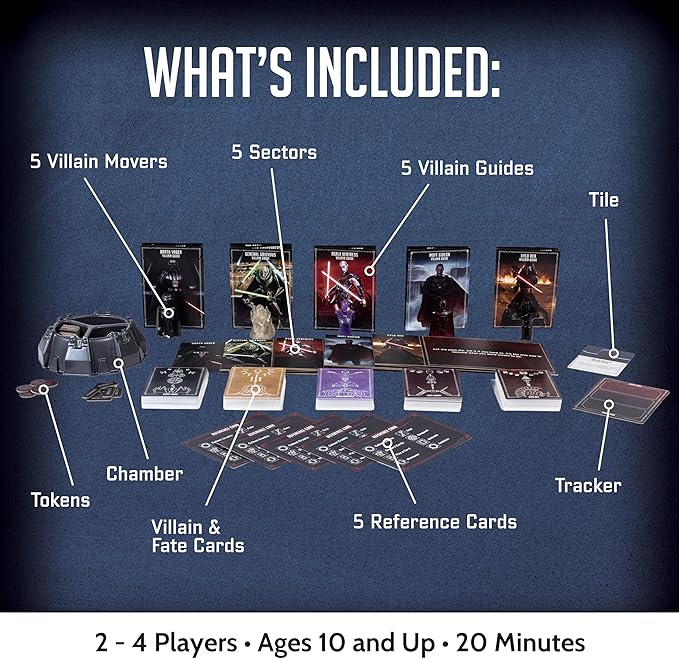 Ravensburger Star Wars Villainous - Power of The Dark Side Strategy Board Game - Join Darth Vader Kylo Ren and More in This Immersive Star Wars Universe Adventure - 2-4 Players - Ages 10+