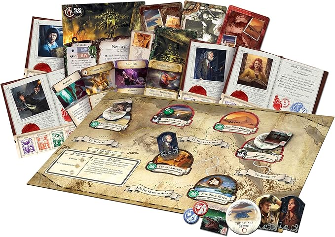 Eldritch Horror Under the Pyramids Board Game EXPANSION - Unearth Ancient Secrets in Egypt! Mystery Game for Adults Ages 14+ 1-8 Players 2-4 Hour Playtime Made by Fantasy Flight Games