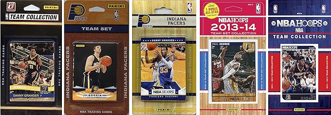 NBA Indiana Pacers 5 Different Licensed Trading Card Team Sets Brown One Size