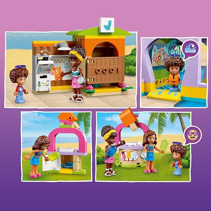 LEGO Friends Water Park Toy Building Set 41720 Pretend Play Kit with Swimming Pool Slides Water Canons and Two Mini-Dolls Heartlake City Toy Birthday Gift Idea for Kids Boys Girls Ages 6+ Years