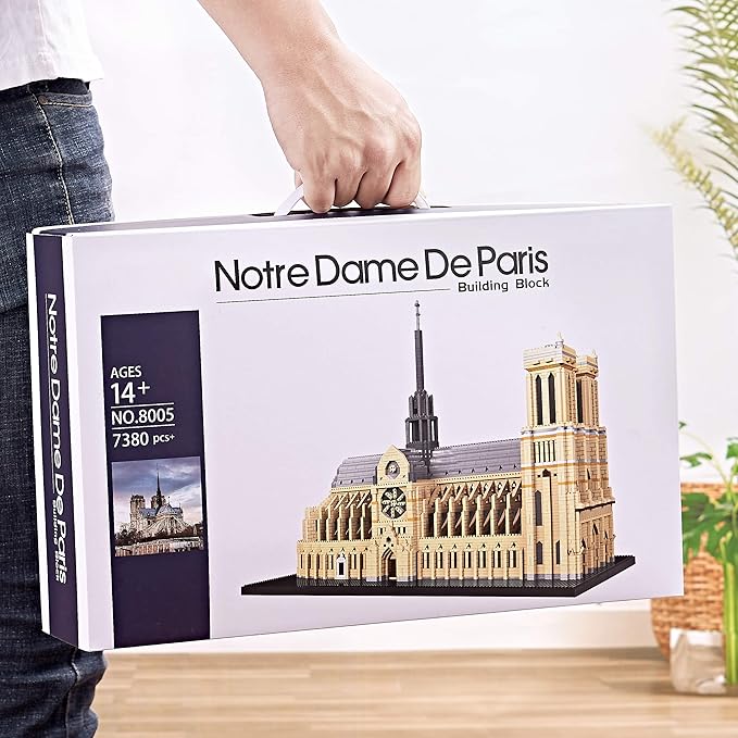 Notre Dame De Paris World Famous Micro Building Blocks Collection Model Architecture Sets for Adults 7380 PCS Ideas DIY Mini Bricks Kit present for Ages 14+
