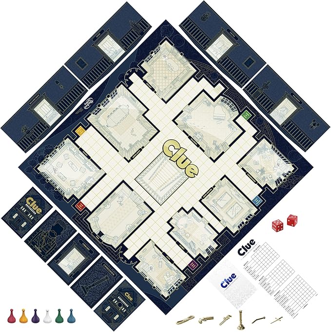 Hasbro Gaming Clue Board Game Signature Collection Premium Packaging and Components Family Games for Kids and Adults Mystery Games for 2 to 6 Players