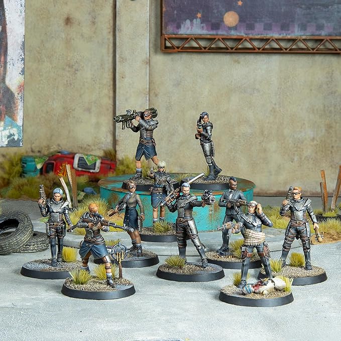 Modiphius Entertainment: Fallout Wasteland Warfare: Raiders - The Operators - 10 Unpainted Figures Nuka World Wave Miniatures Compatible w/ Factions