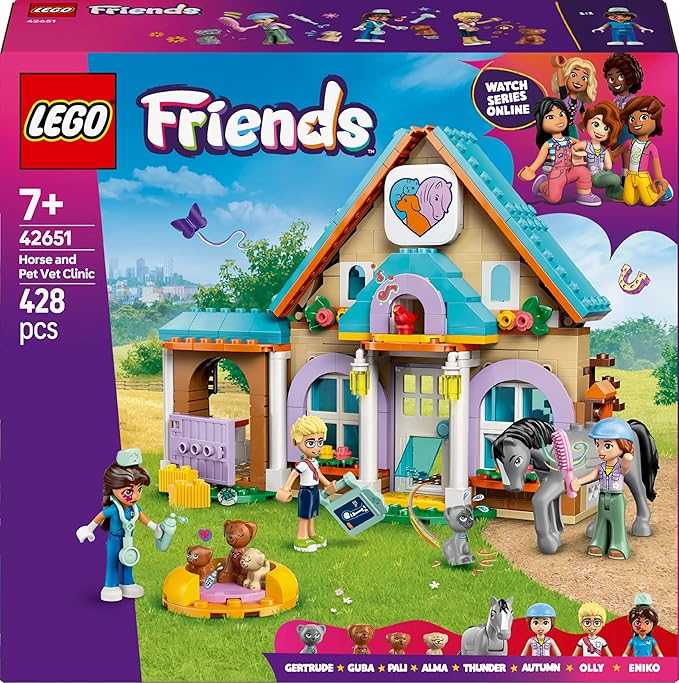Lego 42651 Friends Animal Hospital and Pets Toy Toy Birthday Present Block Girls Boys Children 7 Years 8 9 Years Old Elementary School Student Pretend Play Pretend Play Animal Creatures