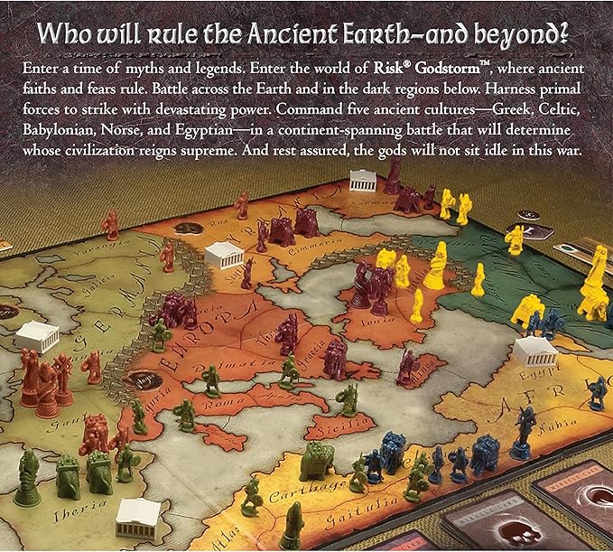 Renegade Game Studios Risk Godstorm: Ancient Civilization Strategy Board Game 382 Miniatures 2-5 Players Ages 10+