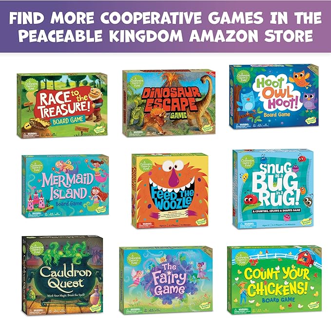 Peaceable Kingdom Ghost in The Attic - Cooperative Board Game for Family Game Night – Unique Glow-in-The-Dark Board Game - Great for Kids Ages 5 &amp Up