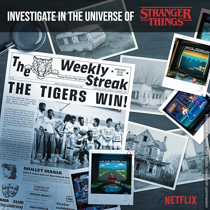 PROFILER Stranger Things - The Shadows of Hawkins - Board Game Escape Game - Immersive and Collaborative Investigation Game 1-6 Players