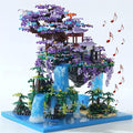 Cherry Blossom Tree Building Set with Box 4574Pcs Original Scene Music Japanese Sakura Tree House(Type :Symphony) Cherry Bonsai Tree Lights Building Kit Cherry Blossom Building Set.