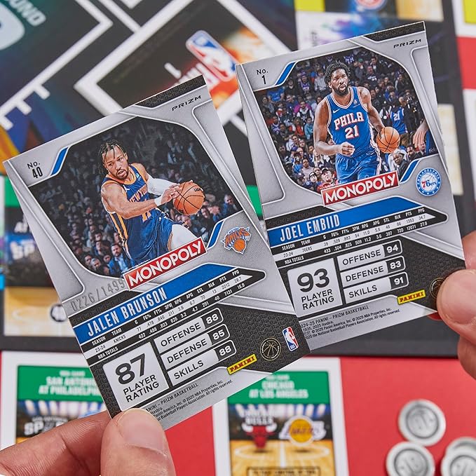 Monopoly NBA Panini Prizm Board Game – 3rd Edition | Officially Licensed Hasbro Game | Ages 8+