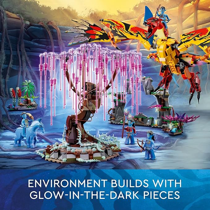 LEGO Avatar Toruk Makto &amp Tree of Souls 75574 Building Set - Movie Inspired Toy Set with Jake Sully and Neytiri Minifigures Direhorse Animal Figure Glow in The Dark Pandora Adventure