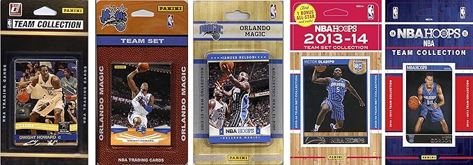 NBA Orlando Magic 5 Different Licensed Trading Card Team Sets Brown One Size